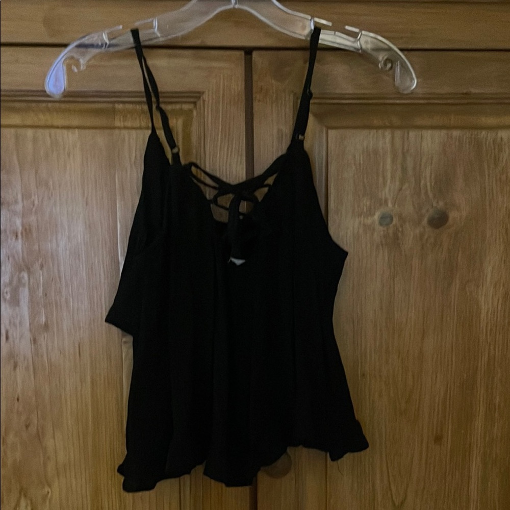 Black Women's Spaghetti Strap Top
